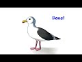 How to draw a Seagull (easy)
